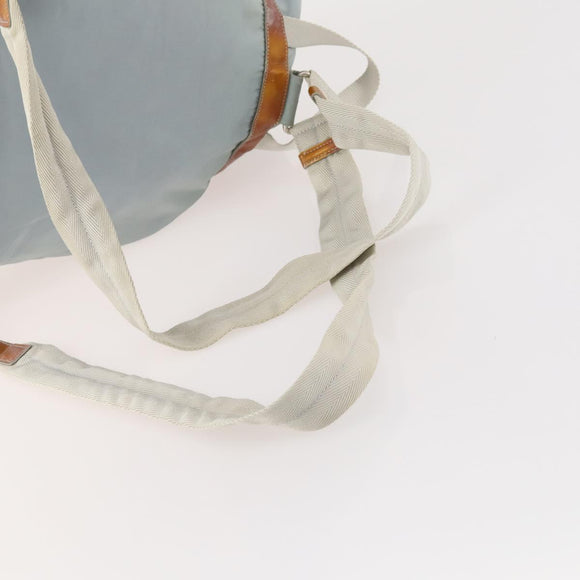 PRADA Backpack Nylon Light Blue Silver Auth bs34101