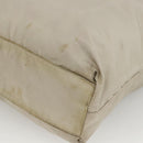 PRADA Hand Bag Nylon Beige Silver Auth bs34102-9