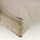 PRADA Hand Bag Nylon Beige Silver Auth bs34102-15
