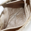 PRADA Hand Bag Nylon Beige Silver Auth bs34102-23