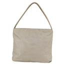 PRADA Hand Bag Nylon Beige Silver Auth bs34102-2