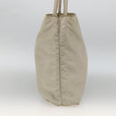 PRADA Hand Bag Nylon Beige Silver Auth bs34102-4