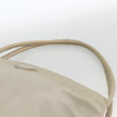 PRADA Hand Bag Nylon Beige Silver Auth bs34102-8