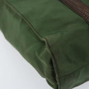 PRADA Hand Bag Nylon Green Auth bs34103-14