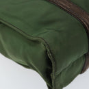 PRADA Hand Bag Nylon Green Auth bs34103-16
