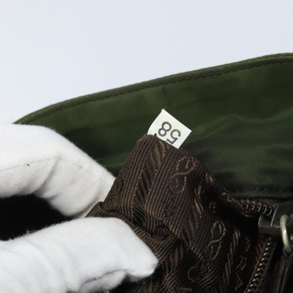 PRADA Hand Bag Nylon Green Auth bs34103