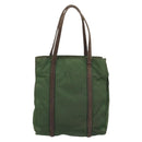 PRADA Hand Bag Nylon Green Auth bs34103-2