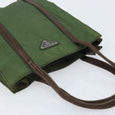 PRADA Hand Bag Nylon Green Auth bs34103-6