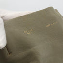CELINE Hand Bag Leather Beige Gold Auth bs34104-14