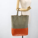 CELINE Hand Bag Leather Beige Gold Auth bs34104-22