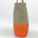 CELINE Hand Bag Leather Beige Gold Auth bs34104-4