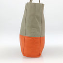 CELINE Hand Bag Leather Beige Gold Auth bs34104-5