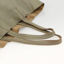 CELINE Hand Bag Leather Beige Gold Auth bs34104-7