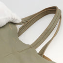 CELINE Hand Bag Leather Beige Gold Auth bs34104-8