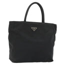 PRADA Handtas Nylon Zwart Zilver Auth bs34105-1