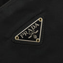 PRADA Handtas Nylon Zwart Zilver Auth bs34105-17