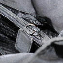 PRADA Handtas Nylon Zwart Zilver Auth bs34105-22