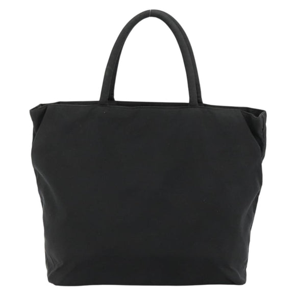 PRADA Handtas Nylon Zwart Zilver Auth bs34105