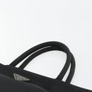 PRADA Handtas Nylon Zwart Zilver Auth bs34105-8