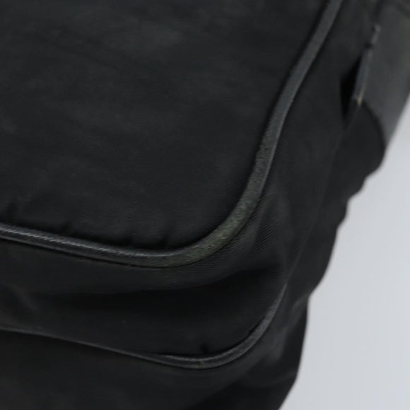 PRADA Shoulder Bag Nylon Black Silver Auth bs34107