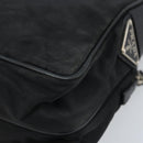 PRADA Shoulder Bag Nylon Black Silver Auth bs34107-12