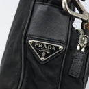 PRADA Shoulder Bag Nylon Black Silver Auth bs34107-14