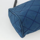 PRADA Pouch Nylon Blue Silver Auth bs34108-14