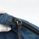 PRADA Pouch Nylon Blue Silver Auth bs34108-10