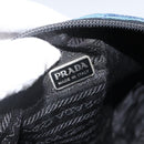 PRADA Pouch Nylon Blue Silver Auth bs34108-18
