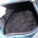 PRADA Pouch Nylon Blue Silver Auth bs34108-11