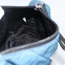 PRADA Pouch Nylon Blue Silver Auth bs34108-19
