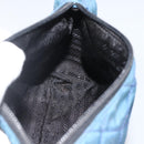 PRADA Pouch Nylon Blue Silver Auth bs34108-20