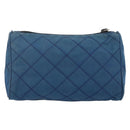 PRADA Pouch Nylon Blue Silver Auth bs34108-2