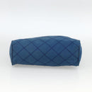 PRADA Pouch Nylon Blue Silver Auth bs34108-5