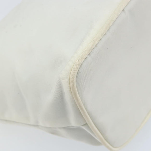 PRADA Hand Bag Nylon Silver White Auth bs34109