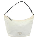 PRADA Hand Bag Nylon Silver White Auth bs34109-13