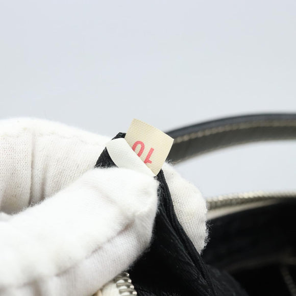PRADA Hand Bag Nylon Silver White Auth bs34109