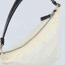 PRADA Hand Bag Nylon Silver White Auth bs34109-6