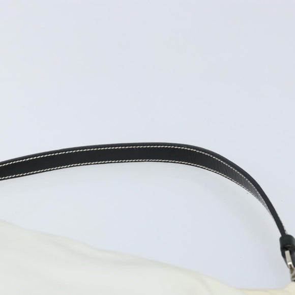 PRADA Hand Bag Nylon Silver White Auth bs34109