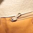 BALENCIAGA Chain Shoulder Bag PVC Leather Beige Gold Auth bs34110-20