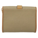 BALENCIAGA Chain Shoulder Bag PVC Leather Beige Gold Auth bs34110-2