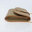 BALENCIAGA Chain Shoulder Bag PVC Leather Beige Gold Auth bs34110-3