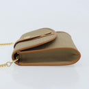 BALENCIAGA Chain Shoulder Bag PVC Leather Beige Gold Auth bs34110-4