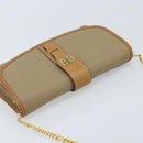 BALENCIAGA Chain Shoulder Bag PVC Leather Beige Gold Auth bs34110-6