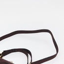 VALENTINO Chain Hand Bag Nylon 2way Bordeaux Gold Auth bs34111-14