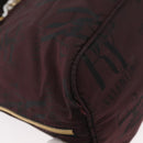 VALENTINO Chain Hand Bag Nylon 2way Bordeaux Gold Auth bs34111-16
