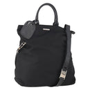 GUCCI Hand Bag Nylon 2way Black Silver Auth bs34112-1