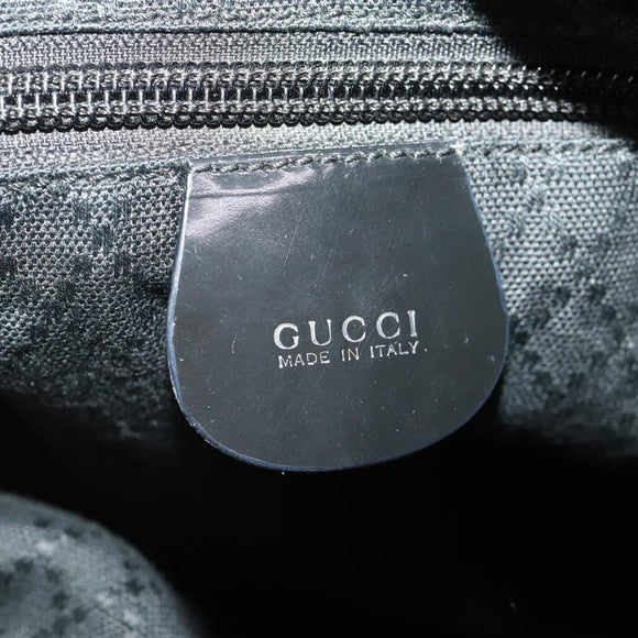 GUCCI Hand Bag Nylon 2way Black Silver Auth bs34112