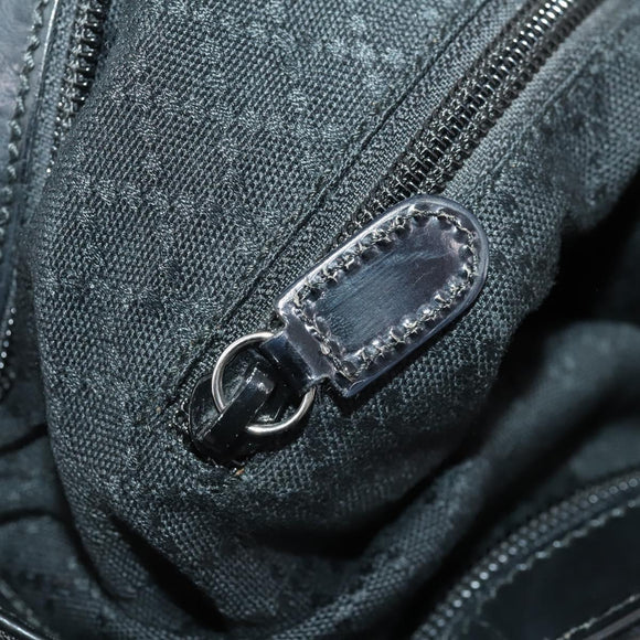 GUCCI Hand Bag Nylon 2way Black Silver Auth bs34112