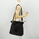 GUCCI Hand Bag Nylon 2way Black Silver Auth bs34112-27